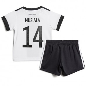 Njemačka Jamal Musiala #14 Domaci Dres za Dječji SP 2022 Kratak Rukavima (+ kratke hlače)